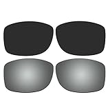 Replacement Polarized Black and Titanium Lenses for Oakley Jupiter Squared Sunglasses