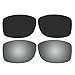 ACOMPATIBLE Replacement Polarized Black and Titanium Lenses for Oakley Jupiter Squared Sunglasses