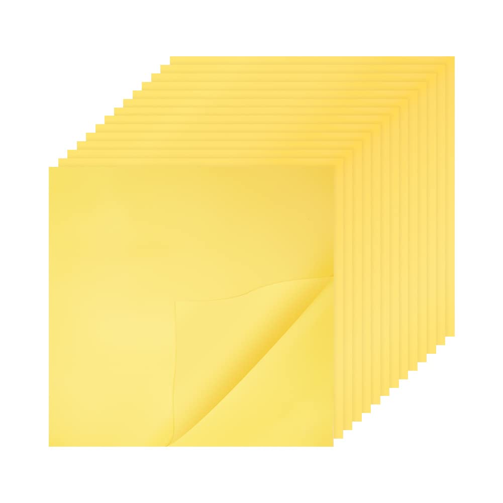 BENECREAT 15 Sheets Polyimide Film, 15.9x15.9cm Insulated High Temperature Resistant Tape Stickers, Heating Tape Gold Heating Film Stickers for 3d Printers，0.05mm Thick
