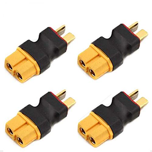 ShareGoo 4PCS XT60 Female to Male Deans T Plug Connector Adapter No Wires Wireless RC LiPo NiMH Battery ESC Connector Adapters