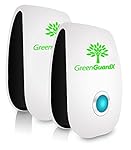 GreenGuardX Ultrasonic Pest Control Repeller (2-Pack)-Indoor Repellant for Mice, Mosquitos, Roaches, Spiders, Insects, & Rodents - Ecofriendly Bug Repeller-Children & Pet Safe, Non-Toxic