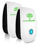 GreenGuardX Ultrasonic Pest Control Repeller (2-Pack)â€“Indoor Repellent for Mice, Mosquitos, Roaches, Spiders, Insects, & Rodents â€“ Ecofriendly Bug Repellerâ€“Children & Pet Safe, Non-Toxic