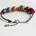 Rihan Charm Bracelets for Women Elephant Bracelet Adjustable Bohemian Handmade Ceramic Beads Leather Ceramic Bracelet(Elephant)
