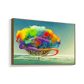 Framed Canvas Wall Art for Living Room, Bedroom Fantasy Idea Paintings Canvas Prints for Home Decoration Ready to Hanging - 16x24 inches