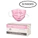 Disposable Face Masks - FDA Certified [21 CFR 878.4040] - with Elastic Ear Loop 3 Ply Breathable and Comfortable (50 Masks)