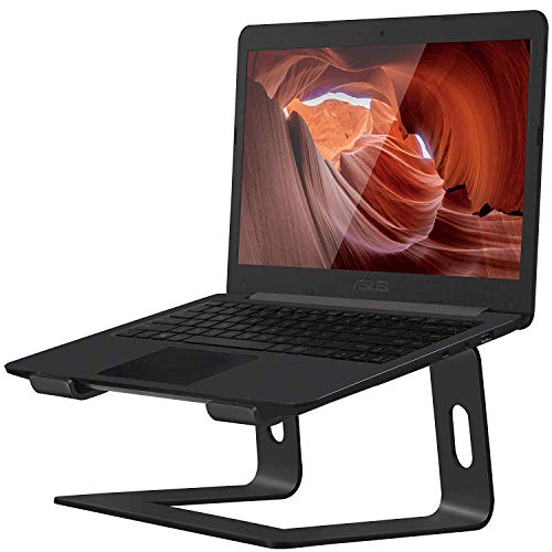Orionstar Laptop Stand Aluminum Laptop Riser Compatible with Apple Mac MacBook Air Pro 10 to 15.6 Inch Notebook Computer, Ergonomic Elevator Holder, Black