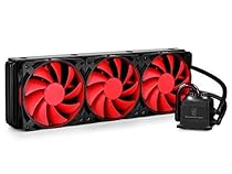 DEEPCOOL CAPTAIN360 EX Visible Liquid Cooling Water Cooler Liquid Cooler Red LED Light 360mm Radiator Quiet Fan