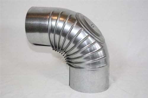 Oven Pipe Flue Bend 90° with Door FAL 110 Diameter 0.6 MM thick