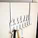 Wintek Over Door Hooks, Heavy-duty Organizer Hanger Rack for Coat, Towel -8 Hooks(Silver)