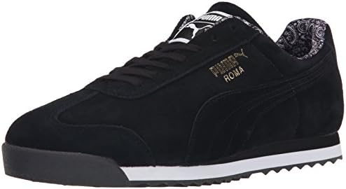 puma roma black suede