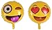 Emoticon Universe: Jumbo Foil Emoticon Helium Balloons, 12-Pack