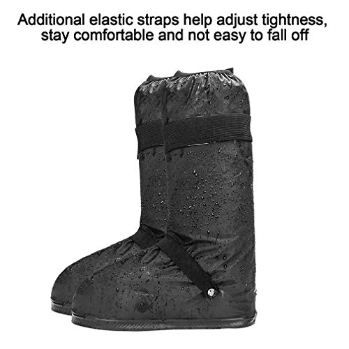 Aobrill Waterproof Shoes Covers, Foldable Reusable Snow Rain Boot for Women Men (Black, S)