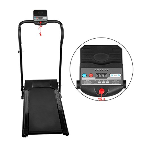 Water-chestnut Electric Treadmill Folding Motorized Running Machine with LED Display 500W 10km/h for Running Exercise at Home - Thumbnail 2