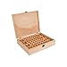 Wooden Essential Oil Box Organizer - Holds 68 Essential Oils - Great For Storing 10ml Roller Bottles & 15ml Bottles - Perfect Essential Oils Case for Home, Travel, and Presentations