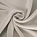 Deconovo Blackout Curtain Panel – Solid Grommet Top, Thermal Insulated & Energy‑Saving, Machine‑Washable Room Darkening Window Treatment for Bedroom & Living Room, 1 Panel, Light Beige, 42W x 84L
