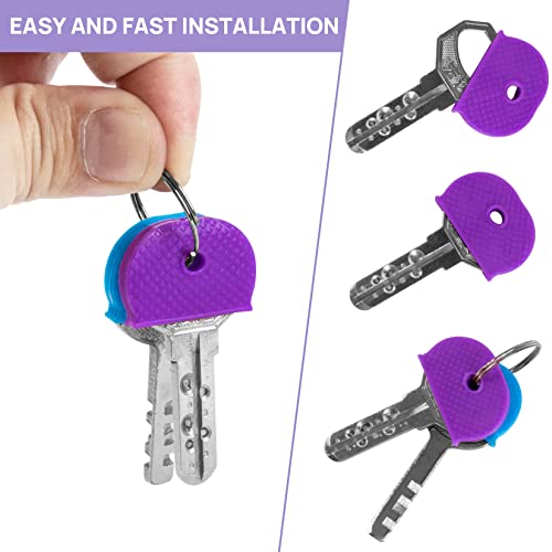 100pcs Key Covers Key Caps Sukh Key Identifiers Covers Key Protector