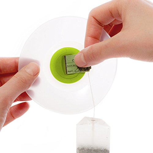 INNOKA Silicone Tea Bag Cup Cover Lid 4.1" [Clever Design Hold Tea Bag ] Multi-Purpose Mug Cover Tight Any Cup, Anti-dust, Airtight Seal, Food Grade, Heat Resistance, Dishwasher Safe, Green