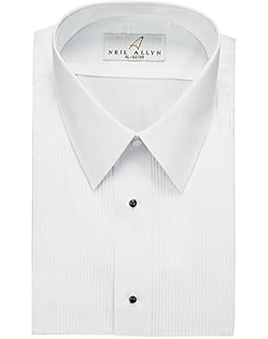 Men's Tuxedo Shirt Poly/Cotton Laydown Collar 1/8 Inch Pleat