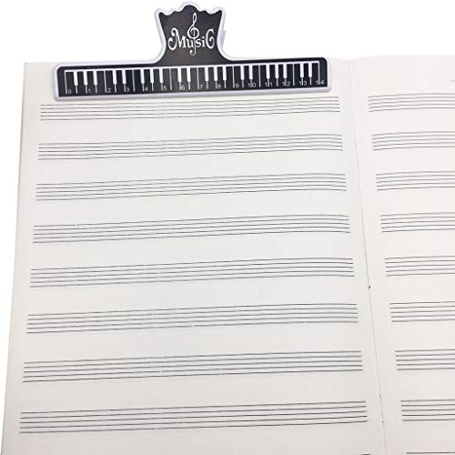 Pakala66 Music Sheet Clip Music Book Clip Book Page Holds Piano Book Clamps-Black
