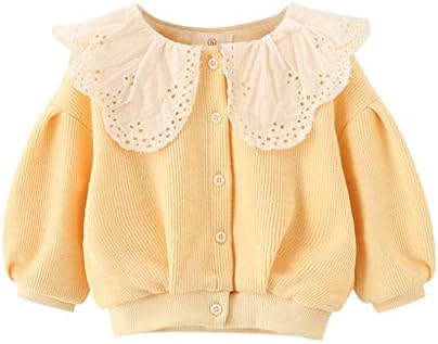 F Qiminkキッズ ベビー服 コート ジャケット 長袖 セーターニット ソリッド カラー かわいい カーディガン やわらかい 赤ちゃん 子供服 女の子 男の子 おしゃれ 秋冬 暖かい 保温 防寒 アウターウェア 人気 出産祝い 新生児服 普段着 お出かけ