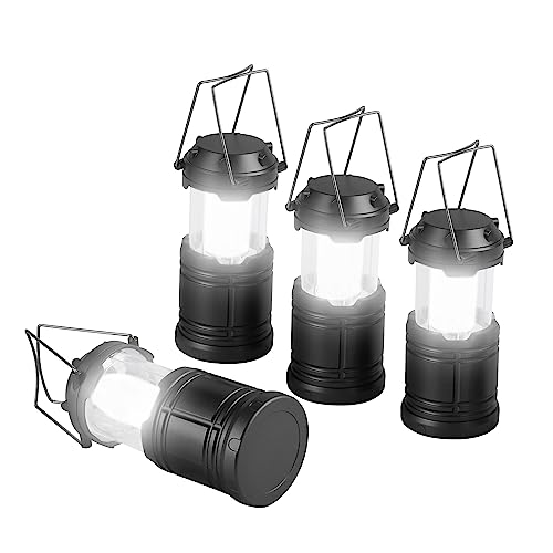 Anfrere Camping Lanterns, 4 Pack Battery Powered Pop Up Hanging