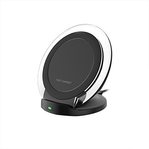 Qi Fast Wireless Quick Charger Pad Stand,Kcpella 2-Coils QC2.0/3.0 Enabled Wireless Charge 10W for iPhone 8/8 Plus/X/Samsung Galaxy Note 8/S8/S8 Plus/S7/S7 Edge/S6 Edge Plus and Other Cell Phone（Black