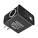 Vaiseke AC to DC Power Socket Adapter Converter 110~220V Mains to 12V Car Cigarette Lighter Socket Power Adapter Charger Household Cigarette Lighter, Dual USB Interface