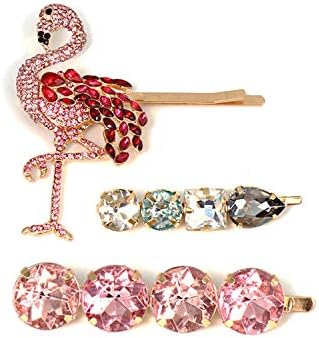 Unique Life 2/3/4/5pcs/Set Hair Pins Set for Women Shiny Hair Jewelry Shell Crystals Flamingo Pineapple Hair Barrette