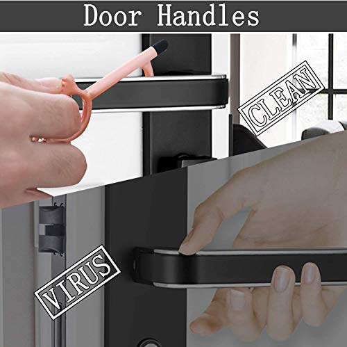 Bola Rung 3Pcs Contactless Door Opener Tool With 3 Retractable Buckles No Touch Door Opening Key Door Handle Opener Keychain Hygiene Door Opener