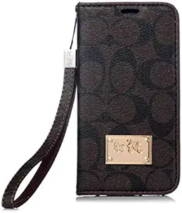 iPhone 7 Plus/8 Plus case,Luxury Monogram Wallet Case,Premium Magnetic Leather Shockproof Wallet Flip Protective Cover with Credit Card Slot Cover for Apple iPhone 7 Plus/8 Plus 5.5