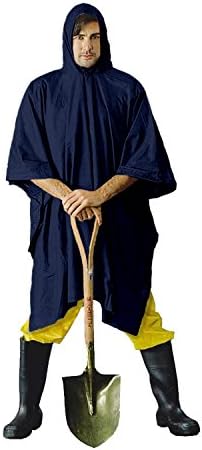Unisex Rain Poncho, One Size Fits All, Navy