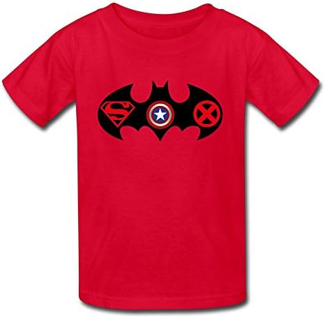 Batman Superman Captain America X Men Logo Baby's T Shirt 6 M Red