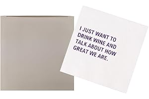 VOWFOO I Just Want To Drink Wine And Talk About How Great We Are Funny Quotes Cocktail Napkins for Birthday Girls Night Holid