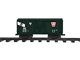 Lionel Trains Pennsylvania Railroad G-Gauge Boxcar, Brunswick Green (flat black appearance)