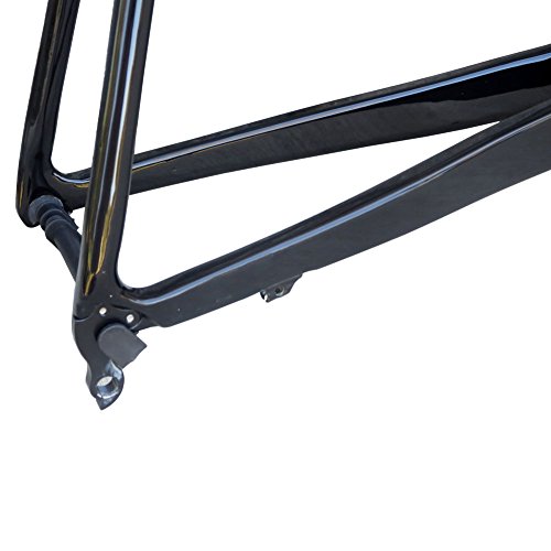 AideTek Full Carbon 3K Clear Coating 700C Road Bike 3K Clear Frame Fork 560mm