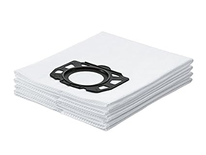 Karcher Filter Bag Fleece PVC Set Packaged 4X for Mv4, Mv5 & Mv6 Vacuum Cleaners, Standard(KAR28630060, White)