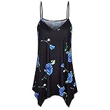 JURTEE Tank Tops for Women, Summer Handkerchief Hem