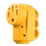 Snowy Fox RV 50 Amp Female Replacement Plug Heavy Duty Receptacle Plug with Ergonomic Grip Handle