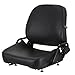 Bestauto Universal Folding Forklift Seat Economy Contoured Forklift Seat for Komatsu Style Foldable Forklift Seat with Retractable Seatbelt and Adjustable Backrest