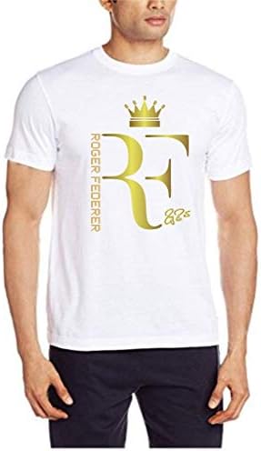 Men's Half Sleeve Polyester Dri-FIT Roger Federer Fan Art Theme T-Shirt (PKRFDF12)