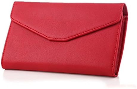 A5juznjanm Luxury Women Long Wallets Phone Pocket Passport Cover Holder Wallet Zipper Wallet Purse 6N07-12 red