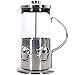 Designer French Coffee Press, Premium Quality, 8 cup (34 oz /1 liter), Stainless Steel Base, Borosilicate Glass Carafe, Sealable Lid