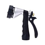 GREEN MOUNT Water Hose Nozzle Spray Nozzle, Metal Garden Hose Nozzle with Adjustable Spray Patterns, Perfect for Watering Plants, Washing Cars and Showering Pets