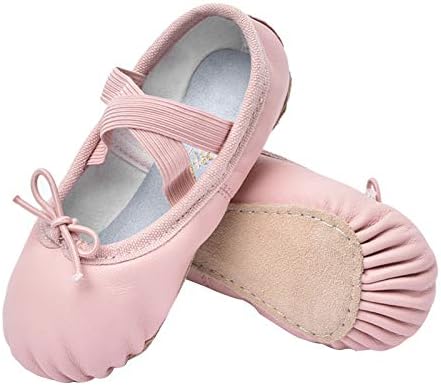 Stelle Girls Premium Leather Ballet Shoes Slippers for Kids Toddler