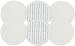 Flintar 2124 Spinwave Replacement Mop Pads for Bissell Bissel Spinwave Hard Floor Cleaner Powered Rotating Mop 2039 Series, 2307, 2315A, Part # 2124 (6 - Pack (4 Soft Pads + 2 Scrubby Pads))