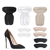 Heel Cushion Inserts - Reusable Soft Shoe Inserts & Heel Cushion Pads for Women Self-Adhesive Foot Care Protector Grips Liners for Womens Loose Shoes - Heel Pain Relief Bunion Callus Blisters- 6 Pairs