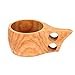 Mochiglory Wooden Cup Camping Cup Nordic Style Handmade Natural, Portable Wood Mug Drinking Cup for Coffee, Tea and Milk
