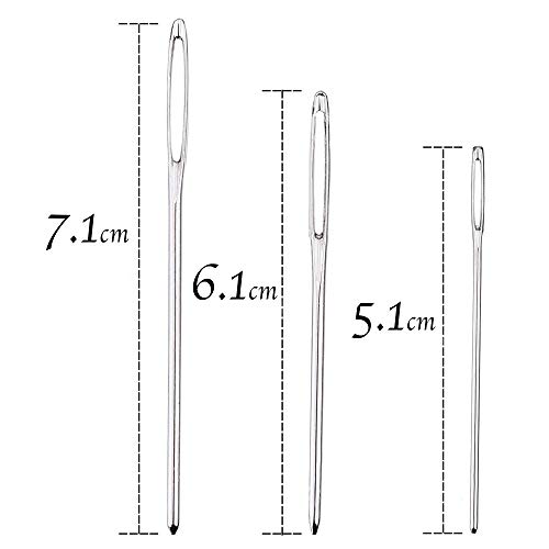 image for UA Crafts Large Eye Blunt Sewing Needles - 9 Pcs Tapestry Stainless St