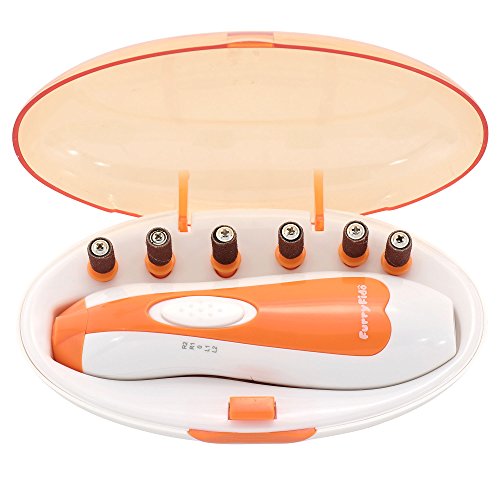 Pet Nail Grinder File by FurryFido, Gentle, Powerful and Safe Paws Grooming l with 6 Sanding Bands for Small and Middle Pet Paws Trimming, and Shaping