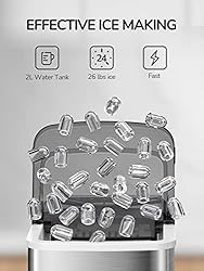 Silonn Ice Makers Countertop 9 Bullet Ice Cubes